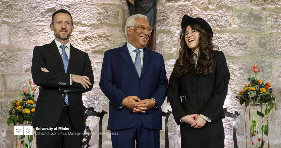Pedro Arezes, António Costa and Renata Silva